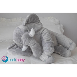 Almofada Travesseiro Elefante de Pelúcia para Bebê Dormir Cinza 52cm - LuckBaby é boa?