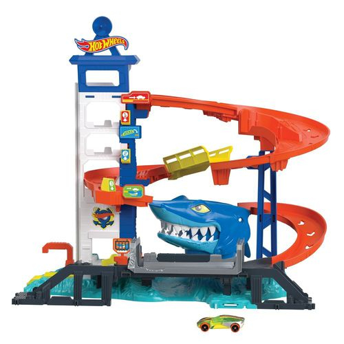 Pista Hot Wheels Ataque na Cidade Tubarão Playset Mattel HDP06