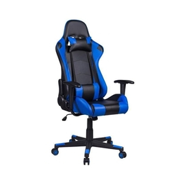 Cadeira Gamer Pelegrin em Couro PU Reclinável PEL-3012 Preta e Azul Menor preço em Cadeira Gamer Pelegrin em Couro PU Reclinável PEL-3012 Preta e Azul