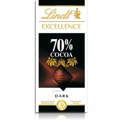 Tablete Excellence 70% Cocoa Dark Extra Fine Chocolate 100g - Lindt Menor preço em Tablete Excellence 70% Cocoa Dark Extra Fine Chocolate 100g - Lindt