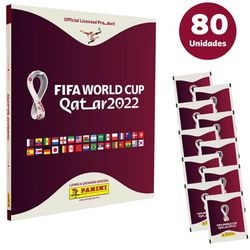 Kit Exclusivo Com 1 Álbum Capa Dura Metalizada Prata + 80 Envelopes De Figurinhas Da Copa Do Mundo Qatar 2022 - 1ª Ed. Menor preço em Kit Exclusivo Com 1 Álbum Capa Dura Metalizada Prata + 80 Envelopes De Figurinhas Da Copa Do Mundo Qatar 2022 - 1ª Ed.