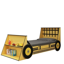 Cama Infantil Solteiro Trator Gelius - Amarelo Menor preço em Cama Infantil Solteiro Trator Gelius - Amarelo