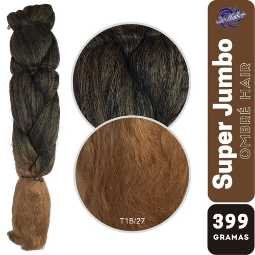 Cabelo Sintetico Jumbo Ombre 399 G Ser Mulher Cor T1b 27