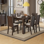 Conjunto Sala de Jantar Maris Madesa Mesa Tampo de Madeira com 6 Cadeiras