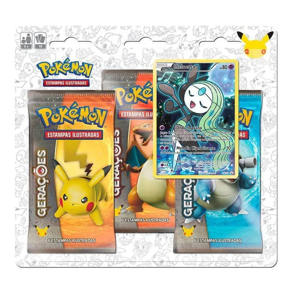 Pokémon TCG: Triple Pack Gerações - Meloetta em Promoção na Americanas