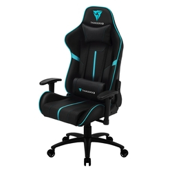 Cadeira Gamer ThunderX3 BC3 Giratória Reclinável Preta E Ciano Menor preço em Cadeira Gamer ThunderX3 BC3 Giratória Reclinável Preta E Ciano