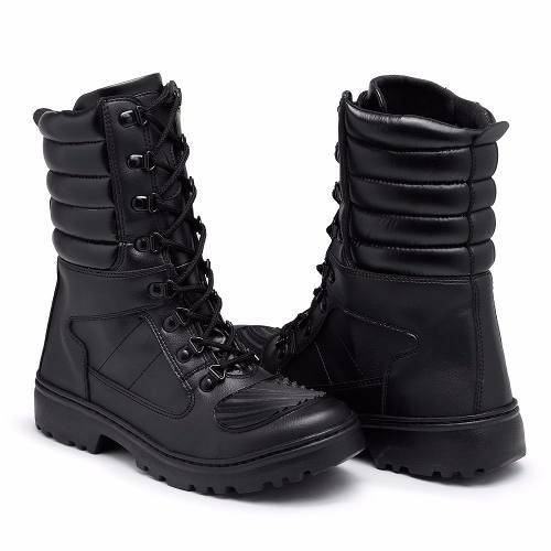 coturno militar com ziper