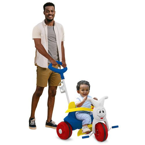 Triciclo Infantil Passeio e Pedal Bandeirante Europa Azul