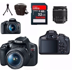 Câmera Canon Eos T7 Lente 18-55 F3.5-6.3 Is II + Bolsa + Tripé + 32gb Com Garantia Canon Oficial e Nf-e é boa?