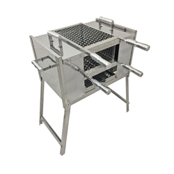 Churrasqueira Apartamento Sem Fumaça Aço Inox 430 P 55x40x80 Menor preço em Churrasqueira Apartamento Sem Fumaça Aço Inox 430 P 55x40x80