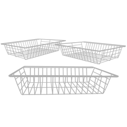 Kit 3 Cestos Fruteiras Aramado Branco Em M4 Menor preço em Kit 3 Cestos Fruteiras Aramado Branco Em M4