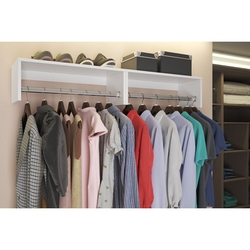 Cabideiro Prateleira Arara Roupas Multiuso Kit 2 Menor preço em Cabideiro Prateleira Arara Roupas Multiuso Kit 2