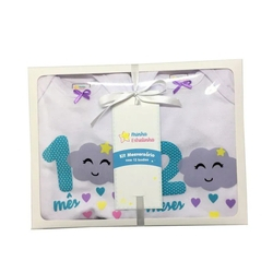 Menor preço em Kit Body Mesversário Chuva de Amor - Minha Estrelinha