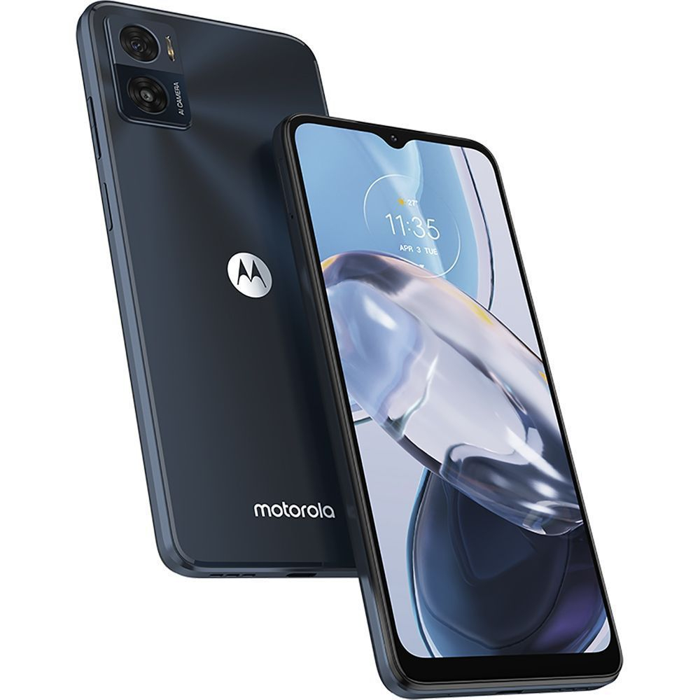 Smartphone Motorola E22 4G 64GB Wi-Fi Tela 6.5" Dual Chip 4GB RAM Câmera Dupla + Selfie 5MP - Preto