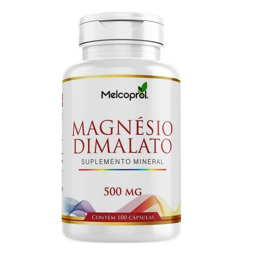 Magnesio Dimalato 500mg 100 Cápsulas Puro Máximo 2/dia Melcoprol ...