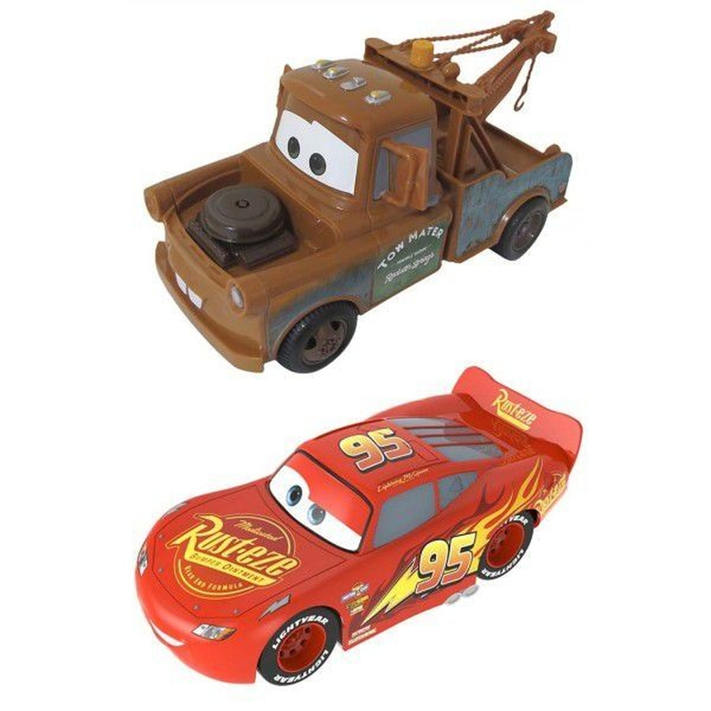 Carrinho Cars Corrida Fricção infantil Relâmpago Mcqueen Mate