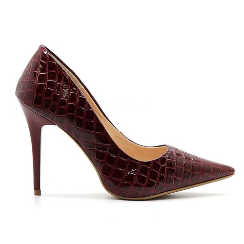 scarpin vinho salto alto