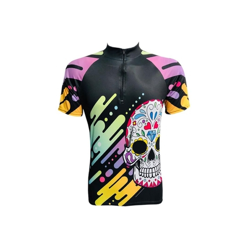 camisa ciclismo feminina caveira