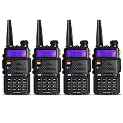 Menor preço em Kit 4 Radio Comunicador Walk Talk Baofeng Dual Band Uv5r