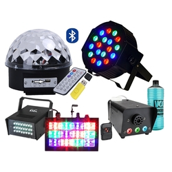 Kit Iluminação Festa Dj Balada Máquina Fumaça Strobo Refletor Canhão 18 Leds Bola Maluca 110v Menor preço em Kit Iluminação Festa Dj Balada Máquina Fumaça Strobo Refletor Canhão 18 Leds Bola Maluca 110v