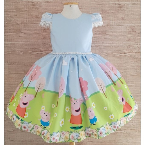 vestido infantil da peppa pig