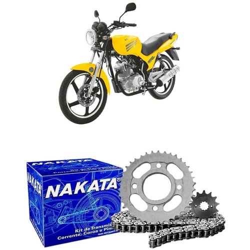 Kit Relação Coroa Pinhão Moto Dafra Speed 150 2008 a 2015 Vaz