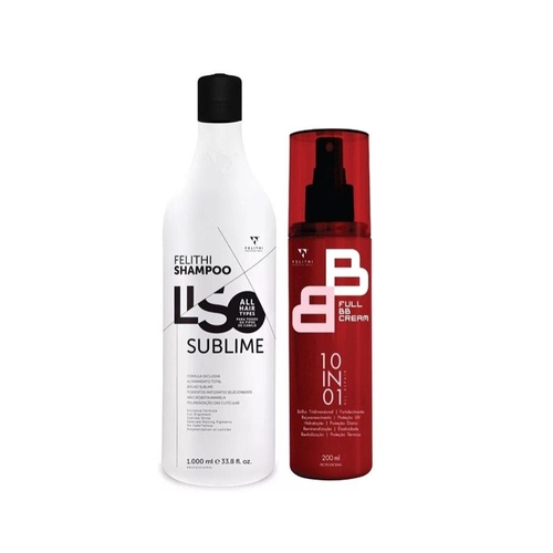 Qual o preço do(a)Felithi Shampoo Liso Sublime 1000ml + Full BB Cream 200ml Felithi Shampoo Liso Sublime 1000ml + Full BB Cream 200ml
