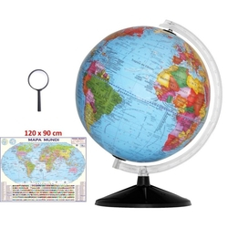 Globo Terrestre Político Studio 30cm Diâmetro com Mapa Mundi Gigante e Lupa é boa?