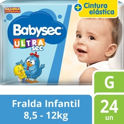 Fralda Babysec Galinha Pintadinha Ultrasec Jumbo G 24 unidades Menor preço em Fralda Babysec Galinha Pintadinha Ultrasec Jumbo G 24 unidades