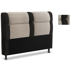 Cabeceira Barcelona 140 Para Cama De Casal Sued Amassado Preto/bege Js Móveis Menor preço em Cabeceira Barcelona 140 Para Cama De Casal Sued Amassado Preto/bege Js Móveis