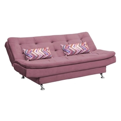 Sofá Cama Casal Reclinável Salomé - Veludo Rosê almofada 464 Menor preço em Sofá Cama Casal Reclinável Salomé - Veludo Rosê almofada 464