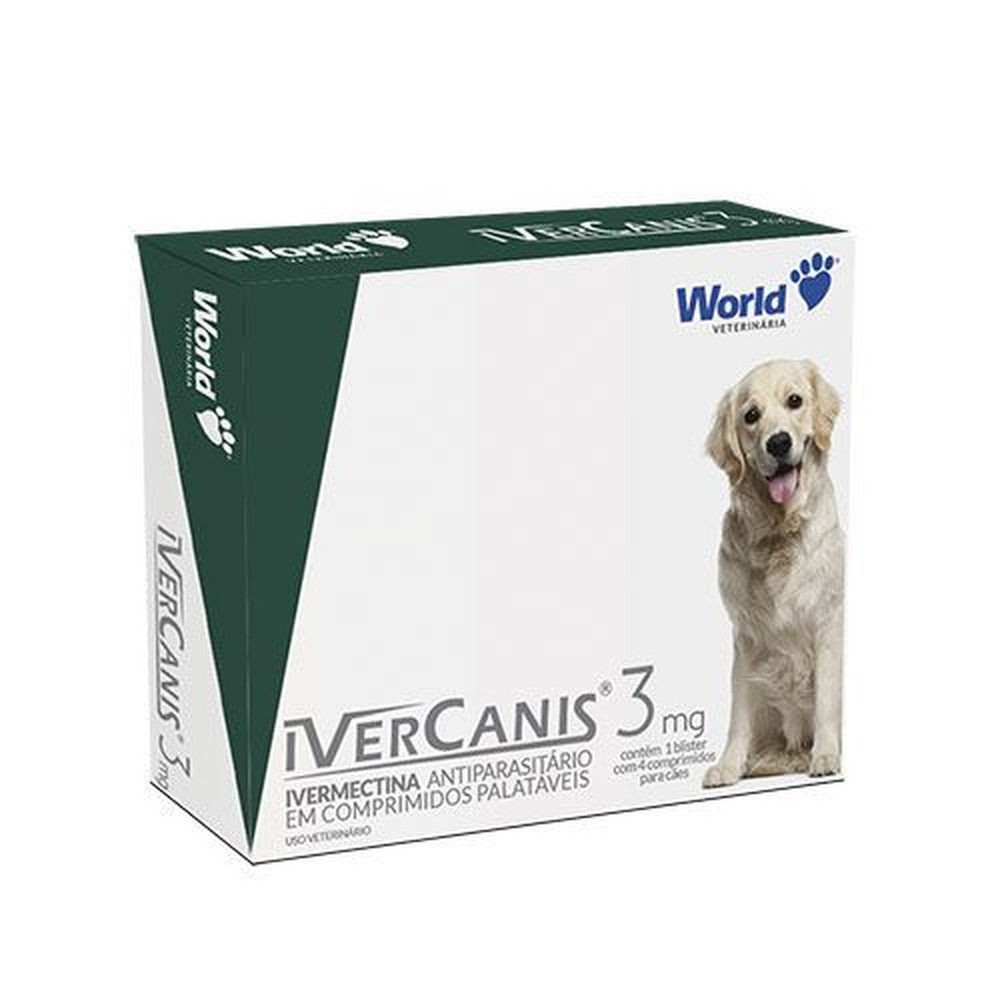 Ivercanis Ivermectina 3mg 4 Cp Carrapato E Verme Pet cães nas americanas