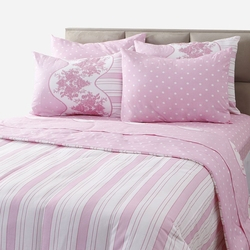Enxoval Cama Queen Camberra Rosa 7 Peças 100% Algodão - Casa&conforto Menor preço em Enxoval Cama Queen Camberra Rosa 7 Peças 100% Algodão - Casa&conforto