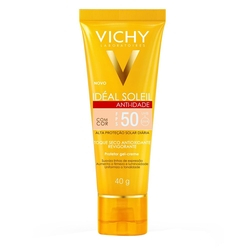 Protetor Solar Facial Vichy Idéal Soleil Anti-idade com Cor FPS50 40g Menor preço em Protetor Solar Facial Vichy Idéal Soleil Anti-idade com Cor FPS50 40g