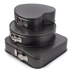 3 Formas Antiaderente Fundo Removível Bolo Assadeiras Tortas Menor preço em 3 Formas Antiaderente Fundo Removível Bolo Assadeiras Tortas