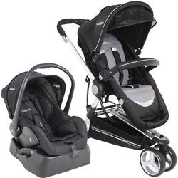 Carrinho de Bebê Travel System Kiddo Compass II Preto + Base Menor preço em Carrinho de Bebê Travel System Kiddo Compass II Preto + Base