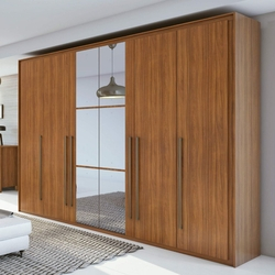 Menor preço em Guarda Roupa Casal 6 Espelhos 6 Portas Reali New Móveis Lopas Rovere Naturale