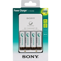 Carregador Sony C/4 Pilhas Aa Recarregáveis 2500mah Lacrado Menor preço em Carregador Sony C/4 Pilhas Aa Recarregáveis 2500mah Lacrado