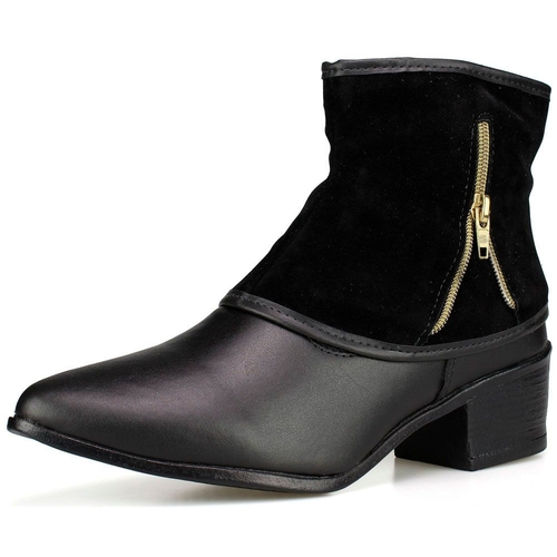 ankle boot preta salto fino