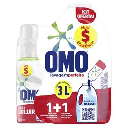 Kit Sabão para Diluir Omo 500ml com Garrafa Menor preço em Kit Sabão para Diluir Omo 500ml com Garrafa