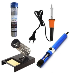 566 Kit De Soldagem: Ferro, Suporte, Sugador + Estanho Solda é boa?