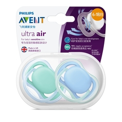 Conjunto com 2 Chupetas Ultra Air - Lisa Azul e Verde - 6 a 18 Meses - Philips Avent Menor preço em Conjunto com 2 Chupetas Ultra Air - Lisa Azul e Verde - 6 a 18 Meses - Philips Avent
