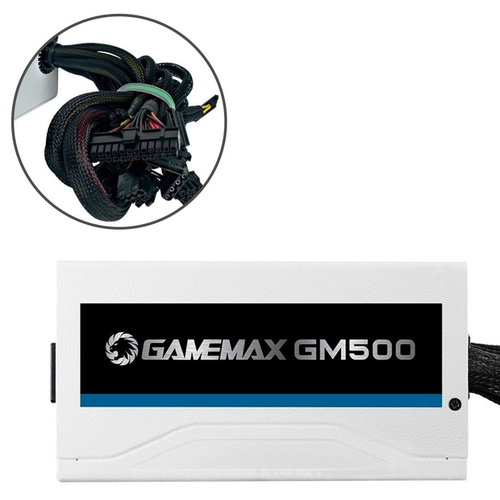 Fonte ATX - 500W - GAMEMAX GM500 - Branca - waz