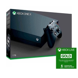 Console Microsoft Xbox One X 1TB 4K com Live Gold 6 meses Menor preço em Console Microsoft Xbox One X 1TB 4K com Live Gold 6 meses