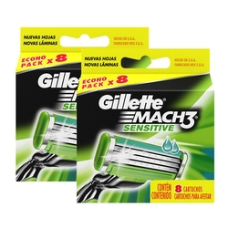Kit Carga Refil Gillette Mach3 Sensitive 16 Unidades é boa?