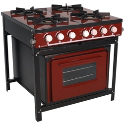 Fogão Industrial Venâncio Bravo a Gáz 4 Bocas com Forno Vermelho Esmaltado BR4BFVR Menor preço em Fogão Industrial Venâncio Bravo a Gáz 4 Bocas com Forno Vermelho Esmaltado BR4BFVR