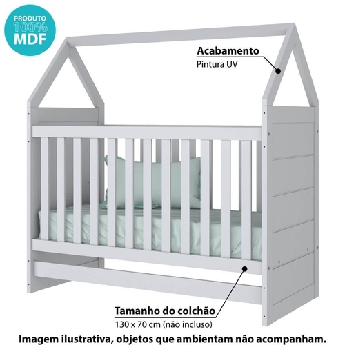 Berço mini cama montessoriano estilo casinha americano branco Clearance