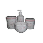 Kit Bebe Higiênico Balão Rosa 4 Peças