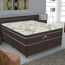 Cama Box Queen Colchão de Molas Ensacadas Pérola Negra Gazin 158x198x70cm Marrom Menor preço em Cama Box Queen Colchão de Molas Ensacadas Pérola Negra Gazin 158x198x70cm Marrom