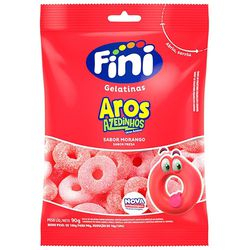 Bala de Gelatina Aros de Morango 90g - Fini é ruim? Bala de Gelatina Aros de Morango 90g - Fini é boa?